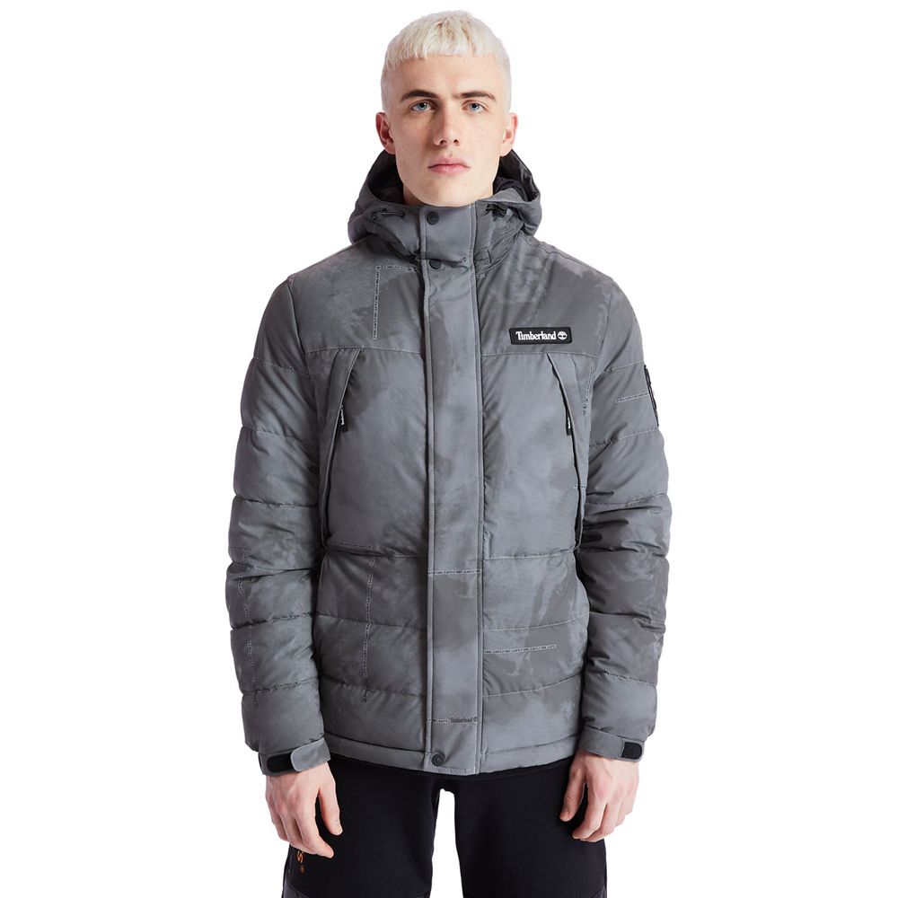 Timberland Μπουφαν Ανδρικα Βαθυ Γκρι - Reflective Puffer - Greece 0583642-HY